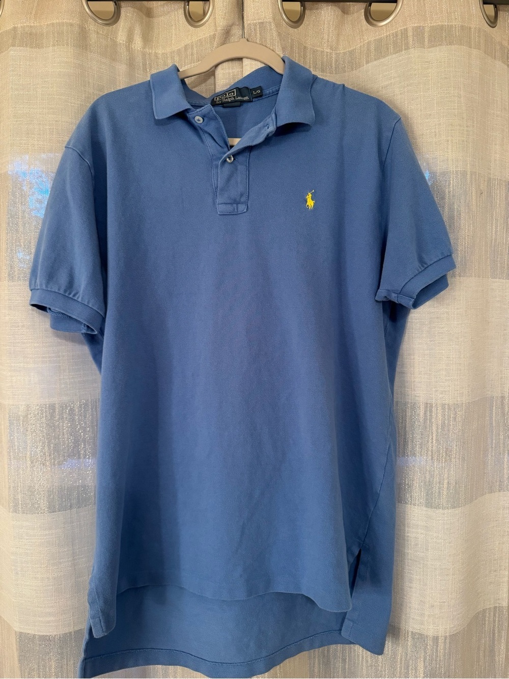 Ralph Lauren Blue Short-Sleeve Polo with Yellow Pony